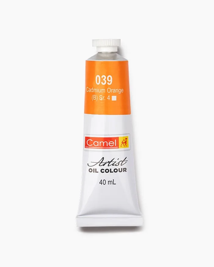 1-4.jpg Camel Artist Oil Colour 40ml-Cadmium Orange(039) - Image 1