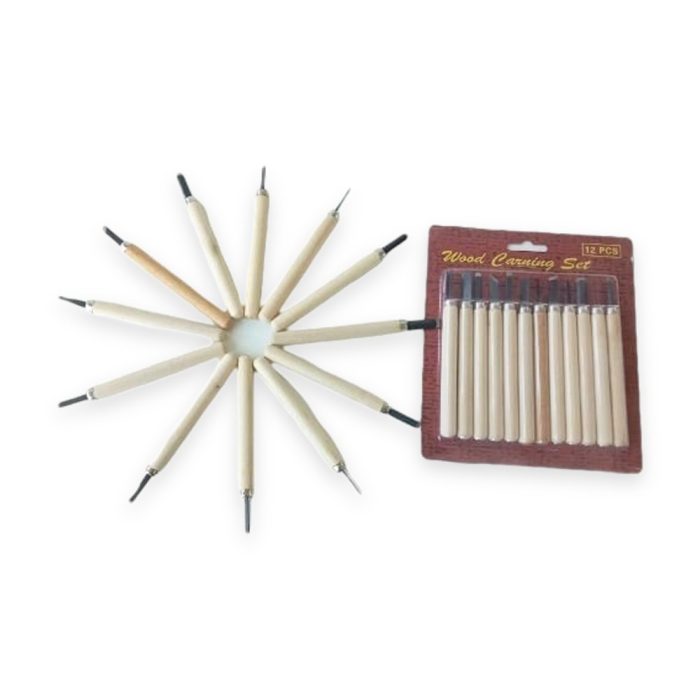 12Pcs light Wood Carving Tools Set - Haanz Sri Lanka