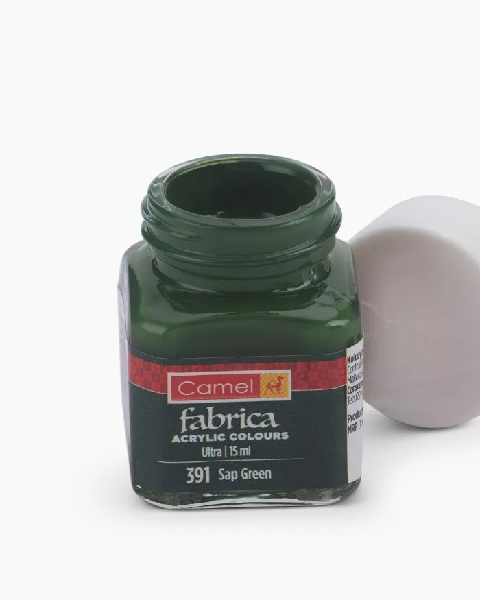 Camlin Fabrica Acrylic 15ml -Sap Green (391) - Image 1