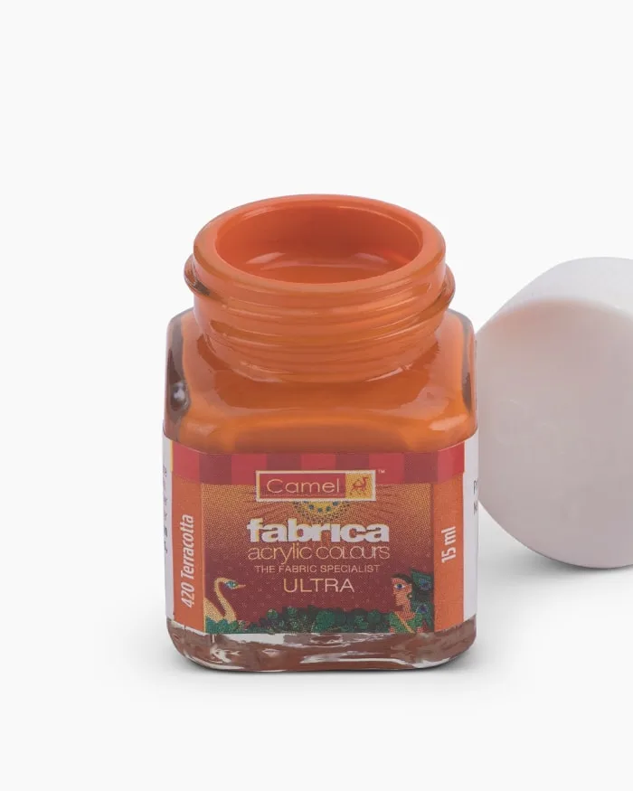 2-12.jpg Camlin Fabrica Acrylic 15ml -Terracotta (420) - Image 1