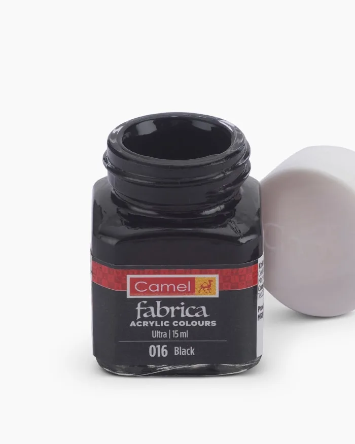 Camlin Fabrica Acrylic 15ml -Black (016) - Image 1