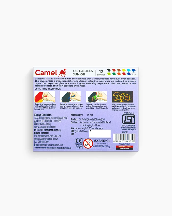 Camel Oil Pastels -12 shades - Image 2