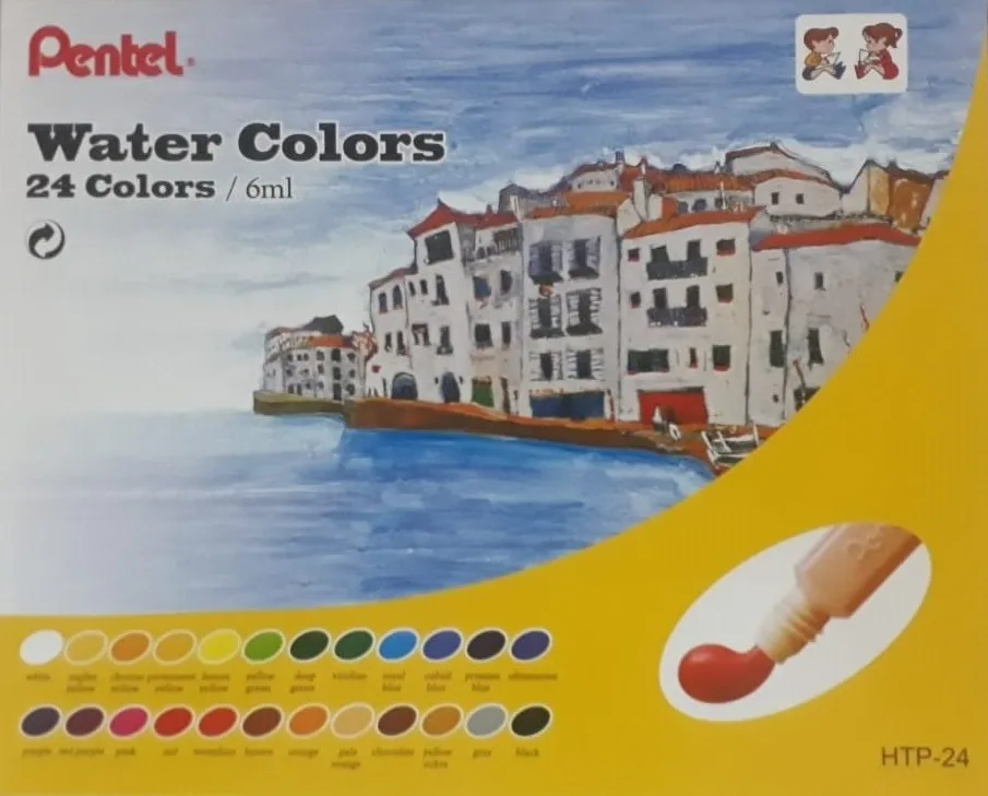 2d85410b17be66a0ccf8fbdd4c718408.jpg Pentel Watercolour 24 Tubes - Image 1
