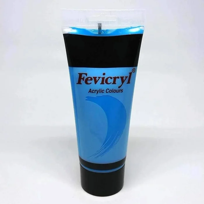 Fevicryl Acryllic Colour 200ml - Cerulean Blue - Image 2