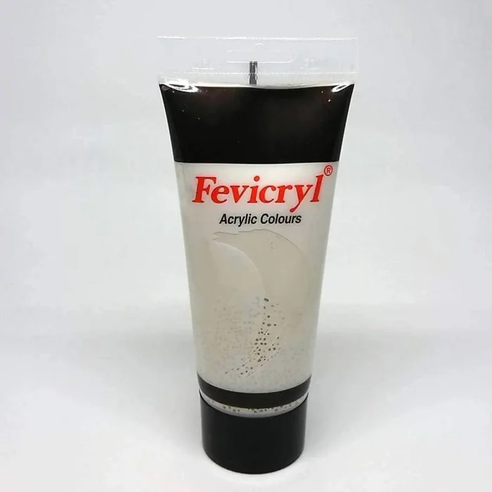 Fevicryl Acryllic Colour 200ml - Silver - Image 2