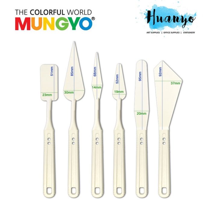Mungyo Plastic Palette Knife set (Set of 6) - Image 2