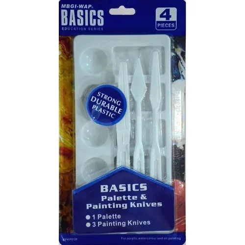 Palette & Painting Knives Set (4pcs) - Image 1