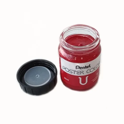 7af1a0d98804181c665a51470b832cdb.jpg Pentel Poster Colour -30ml -Red - Image 1