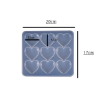 9 Hearts Silicone Mold (99926916)