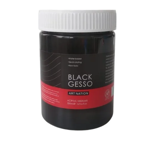 Art Nation Black Gesso - 500ml - Image 1
