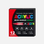 Acrylic Brush Marker 12Pcs Set (GN.8101)