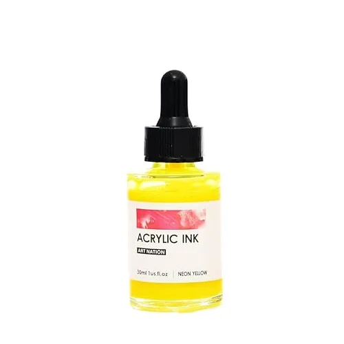 Acrylic Ink - Neon Yellow Art Nation Acrylic Ink - 30ml - Neon Yellow - Image 1