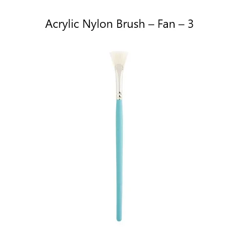 Acrylic Nylon Brush - Fan - 3 Acrylic Nylon Brush - Fan - 3 - Image 1