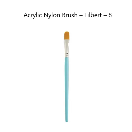 Acrylic Nylon Brush - Filbert - 8 - Image 1