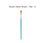 Acrylic Nylon Brush - Flat - 4