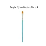 Acrylic Nylon Brush - Flat - 4