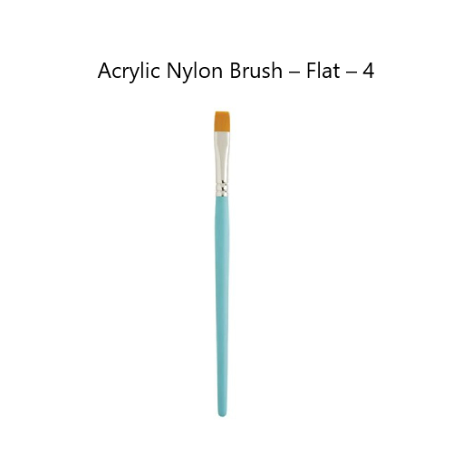 Acrylic Nylon Brush - Flat - 4 Acrylic Nylon Brush - Flat - 4 - Image 1