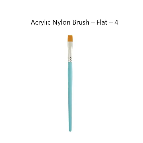 Acrylic Nylon Brush - Flat - 4 Acrylic Nylon Brush - Flat - 4 - Image 1