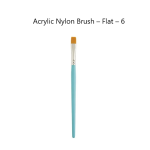 Acrylic Nylon Brush - Flat - 6