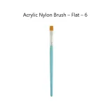 Acrylic Nylon Brush - Flat - 6