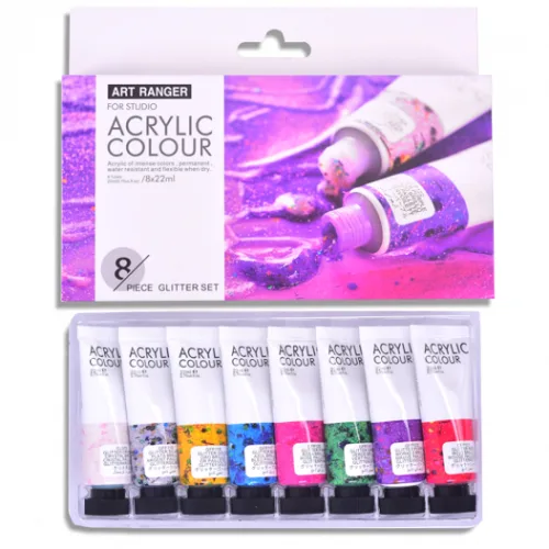 Art Rangers Acrylic -Glitter set 8x22ml - Image 1