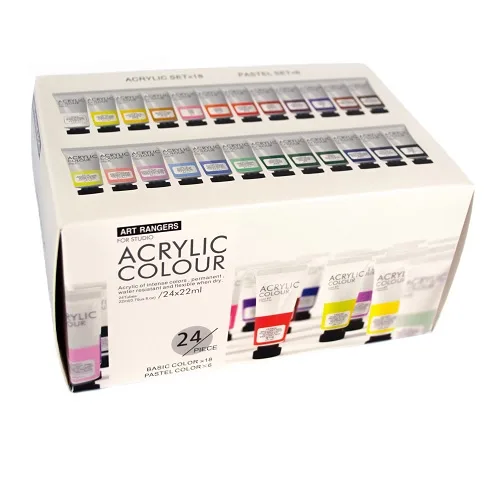 Art Rangers Acrylic -24x22ml (Basic+Pastel) - Image 1