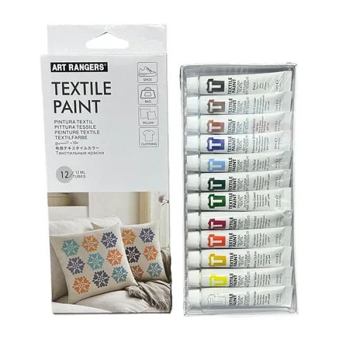 Art Rangers Texttile Paint Set -12X12ml Art Rangers Texttile Paint Set -12X12ml - Image 1