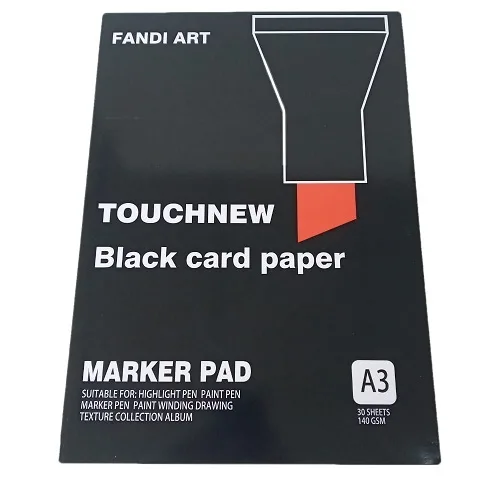 Black Card Paper Marker Pad - A3 - Image 1