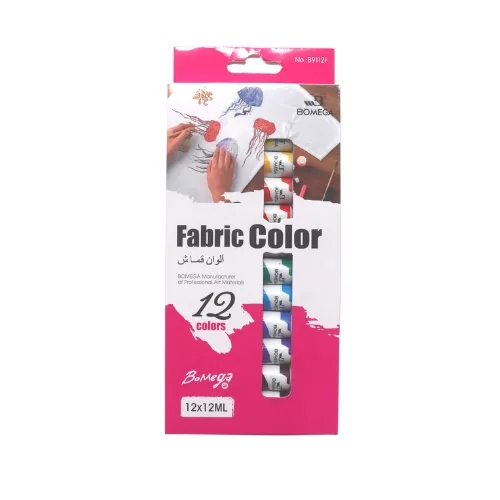Bomega Fabric Paint 12x12ml - Image 2