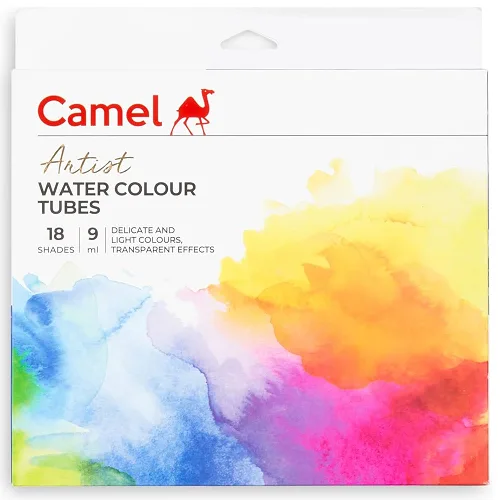 Camel Artist Water Colours Set 9ml x 18 Shades 1 Camel Artist Watercolour 18x9ml - Image 1