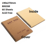 Craft Paper Art Pad - 270x380mm 80GSM 60Sheets - Image 2