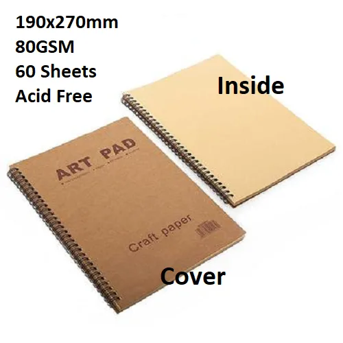 Craft Paper Art Pad - 270x380mm 80GSM 60Sheets - Image 2