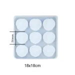 9 Cells Rose Silicon Mold (D0693)