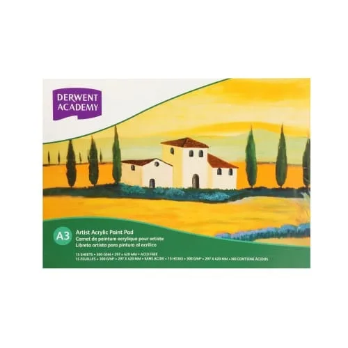 Derwent Academy -Acrylic paint pad A3 - Image 1