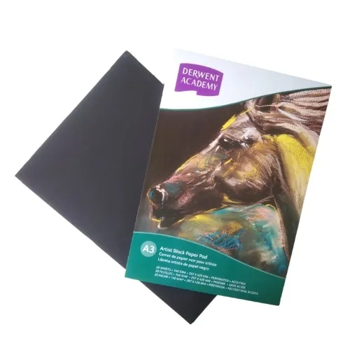 Derwent Academy -Black paper pad A3 - Image 1