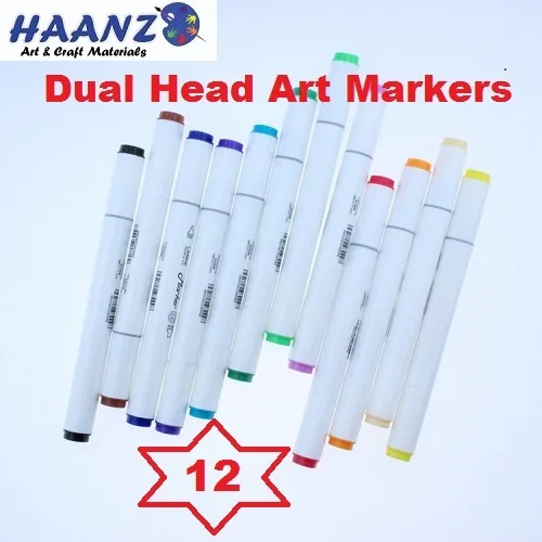 Dual-Tip-Art-Marker-12-Pack Touch Dual Tip Art Marker 12 Pack - Image 1