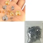 Ear Studs 100pcs -Silver Colour