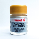 Camel Acrylic 10ml -Metalic Silver (262)