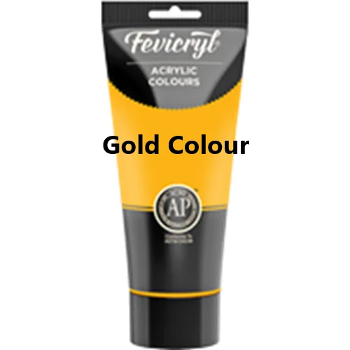 Fevicryl Acryllic Colour 200ml - Gold - Image 1