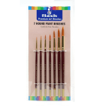 Flash Synthetic Hair Round Brush - 7pcs pack