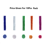 Glitter Pipe Cleaners With Pom Poms 10pcs