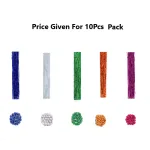 Glitter Pipe Cleaners With Pom Poms 10pcs