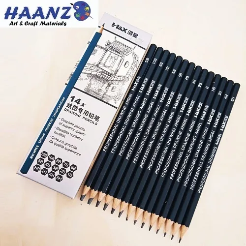 H-X-Graphite-Pencil-set-14pcs-Assorted Graphite Pencil set 14pcs Pack - Image 1