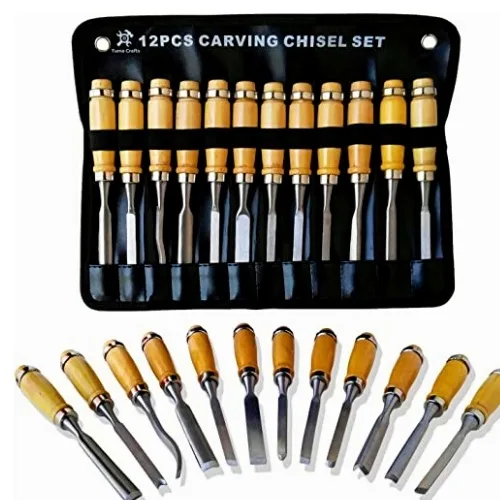 12Pcs Heavy Duty Wood Carving Tools Set - Image 1