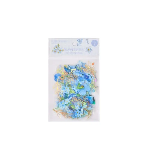 Hot Stamping Stickers - Gold Sticker Blue Hot Stamping Stickers - Gold Sticker Blue - Image 1