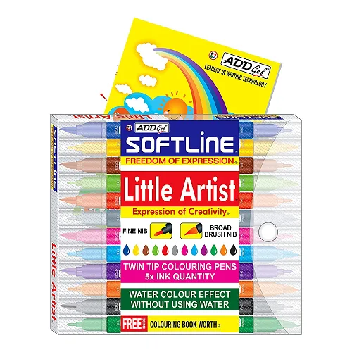 Little Artist Twin Tip Colouring Pen Set 12Pcs - Image 1