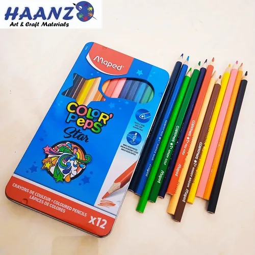 Maped-Colour-Pencils-12-Tin-Pack Maped Colour Pencils 12 Tin Pack - Image 1
