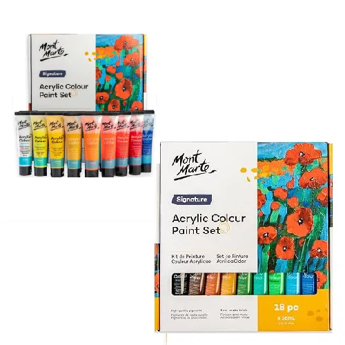 Mont Mart Acrylic 18pc Mont Marte Signature Acrylic Colour 18x36ml - Image 1