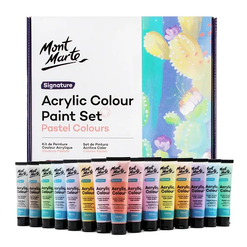 Mont Marte Acrylic Colour Pastel Set 36x36ml - Image 1