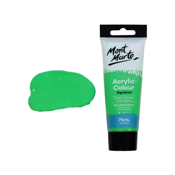 Mont Marte Acrylic, 75ml -Monastral Green Mont Marte Acrylic, 75ml -Monastral Green - Image 1